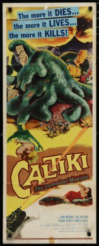 9w355 CALTIKI THE IMMORTAL MONSTER insert '60 Caltiki - il monstro immortale, cool art of creature!