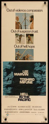 9w455 HELL IN THE PACIFIC insert '69 Lee Marvin, Toshiro Mifune, directed by John Boorman!