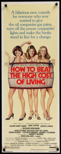 9w474 HOW TO BEAT THE HIGH COST OF LIVING insert '80 Susan Saint James, Curtin, Jessica Lange!