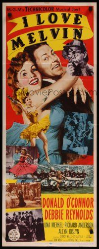 9w482 I LOVE MELVIN insert '53 great romantic art of Donald O'Connor & Debbie Reynolds!