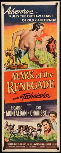 9w557 MARK OF THE RENEGADE insert '51 shirtless Ricardo Montalban & sexy Cyd Charisse!