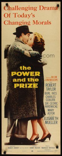 9w641 POWER & THE PRIZE insert '56 Robert Taylor, Elisabeth Mueller, today's changing morals!