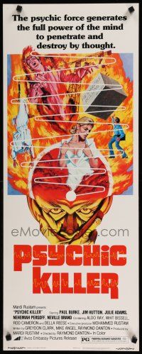9w652 PSYCHIC KILLER insert '75 he freed his mind & body to commit the most sensual & shocking acts!