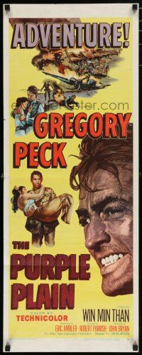 9w654 PURPLE PLAIN insert '55 great artwork of Gregory Peck, written by Eric Ambler!