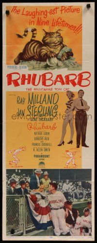 9w678 RHUBARB insert '51 New York baseball team owned by cat, Jan Sterling!