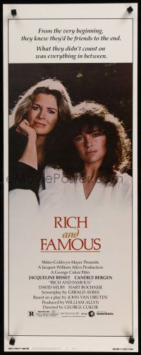 9w679 RICH & FAMOUS insert '81 great portrait image of Jacqueline Bisset & Candice Bergen!