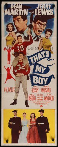 9w773 THAT'S MY BOY insert '51 wacky college students Dean Martin & Jerry Lewis!
