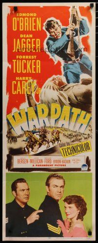 9w818 WARPATH insert '51 Edmond O'Brien, Dean Jagger, soldiers vs. Native Americans!