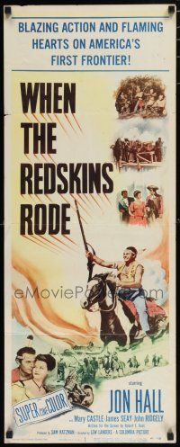 9w829 WHEN THE REDSKINS RODE insert '51 Native American Jon Hall on horse holding rifle!