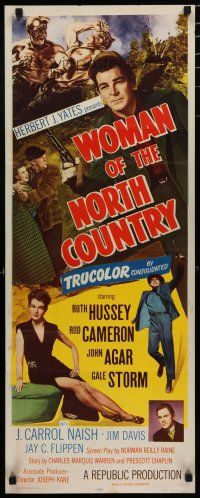 9w842 WOMAN OF THE NORTH COUNTRY insert '52 sexy Ruth Hussey was mistress of Northwest Frontier!