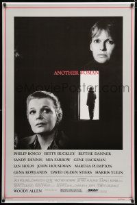 9x049 ANOTHER WOMAN 1sh '88 directed by Woody Allen, w/Gena Rowlands & Mia Farrow!