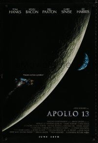 9x053 APOLLO 13 advance DS 1sh '95 Ron Howard directed, Tom Hanks, image of module in moon's orbit!