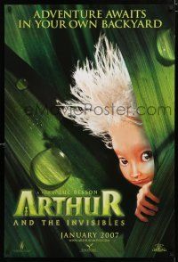 9x056 ARTHUR & THE INVISIBLES advance DS 1sh '06 cute animation directed by Luc Besson!