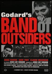 9x081 BAND OF OUTSIDERS 1sh R01 Jean-Luc Godard's Bande a Part, Anna Karina, Claude Brasseur!