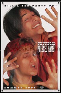 9x107 BILL & TED'S BOGUS JOURNEY style A teaser 1sh '91 Keanu Reeves & Alex Winter, pressed hams!