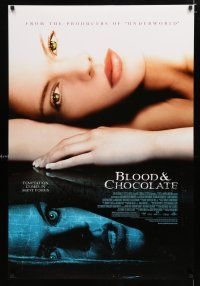 9x114 BLOOD & CHOCOLATE DS 1sh '07 Agnes Bruckner, Olivier Martinez, creepy mirror image!