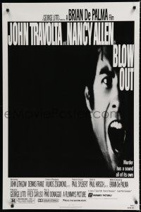 9x115 BLOW OUT 1sh '81 John Travolta, Brian De Palma, murder has a sound all of its own!