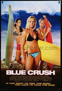 9x117 BLUE CRUSH 1sh '02 Michelle Rodriguez, sexy Kate Bosworth in bikini, surfing girls!