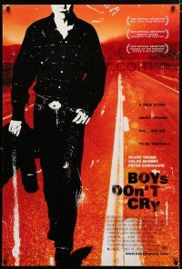 9x127 BOYS DON'T CRY DS 1sh '99 Hilary Swank, true story about finding the courage to be yourself!