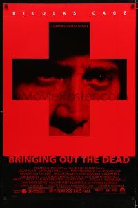 9x134 BRINGING OUT THE DEAD advance DS 1sh '99 paramedic Nicolas Cage, Arquette, Martin Scorsese!
