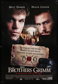 9x136 BROTHERS GRIMM advance DS 1sh '05 Matt Damon & Heath Ledger in title roles!