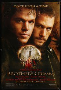 9x139 BROTHERS GRIMM once style teaser DS 1sh '05 Matt Damon & Heath Ledger in title roles!