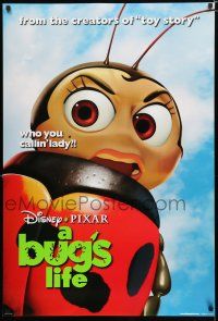 9x146 BUG'S LIFE teaser DS 1sh '98 Walt Disney, Pixar, CG, ladybug, who you callin' lady?!