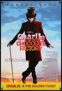 9x164 CHARLIE & THE CHOCOLATE FACTORY IMAX DS 1sh '05 Johnny Depp, directed by Tim Burton!