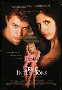 9x196 CRUEL INTENTIONS DS 1sh '99 Sara Michelle Gellar, Ryan Phillippe, Reese Witherspoon!