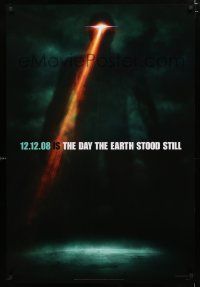 9x215 DAY THE EARTH STOOD STILL style B teaser DS 1sh '08 Keanu Reeves, cool sci-fi image!