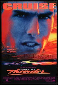 9x217 DAYS OF THUNDER 1sh '90 close image of angry NASCAR race car driver Tom Cruise!