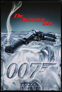 9x227 DIE ANOTHER DAY teaser 1sh '02 Brosnan as Bond, cool image of gun melting ice!