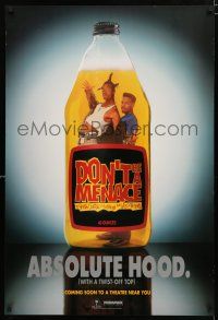 9x239 DON'T BE A MENACE teaser DS 1sh '96 wacky image of Wayans brothers w/huge 40, malt liquor!