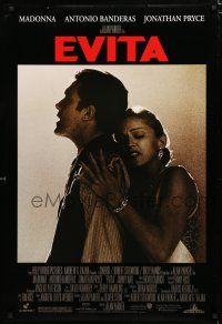 9x262 EVITA DS 1sh '96 Madonna as Eva Peron, Antonio Banderas, Alan Parker, Oliver Stone
