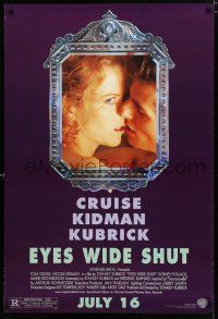 9x267 EYES WIDE SHUT advance DS 1sh '99 Kubrick, romantic c/u of Tom Cruise & Nicole Kidman!