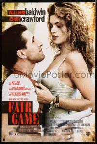 9x270 FAIR GAME DS 1sh '95 sexy Cindy Crawford & William Baldwin as cop on the edge!