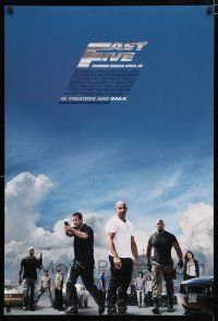 9x275 FAST FIVE advance DS 1sh '11 Vin Diesel, Paul Walker, Dwayne Johnson, street racing action!