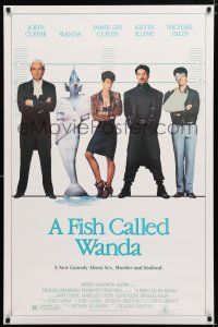 9x283 FISH CALLED WANDA 1sh '88 John Cleese, Jamie Lee Curtis, Kline & Palin in police line up!