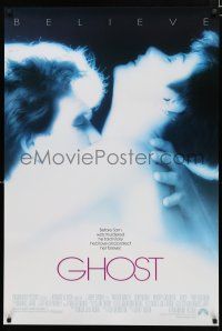 9x302 GHOST 1sh '90 classic romantic close up of dead Patrick Swayze & sexy Demi Moore!