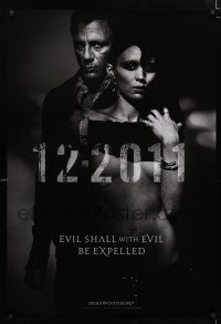 9x305 GIRL WITH THE DRAGON TATTOO teaser DS 1sh '11 Daniel Craig, sexy Rooney Mara in title role!