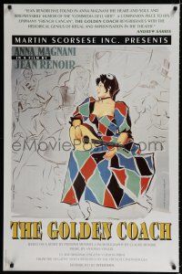 9x310 GOLDEN COACH 1sh R92 Anna Magnani, directed by Jean Renoir, Hurel art!