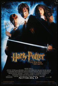 9x342 HARRY POTTER & THE CHAMBER OF SECRETS advance DS 1sh '02 Daniel Radcliffe, Emma Watson, Grint