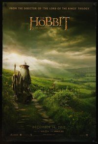 9x362 HOBBIT: AN UNEXPECTED JOURNEY teaser DS 1sh '12 cool image of Ian McKellen as Gandalf!