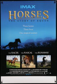 9x367 HORSES: THE STORY OF EQUUS DS 1sh '02 IMAX, racer, rascal & runaway!