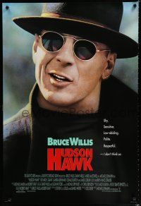 9x371 HUDSON HAWK int'l advance 1sh '91 Michael Lehmann directed, Bruce Willis as singing thief!