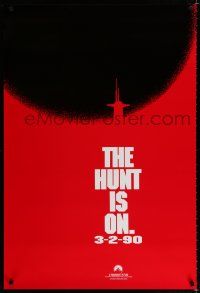 9x378 HUNT FOR RED OCTOBER teaser 1sh '90 Russian submarine captain Sean Connery, the hunt is on