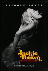 9x415 JACKIE BROWN teaser 1sh '97 Quentin Tarantino, cool image of sexy Bridget Fonda!