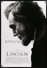 9x453 LINCOLN advance DS 1sh '12 Daniel Day-Lewis Best Actor Academy Award winner, Spielberg!