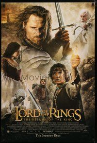 9x466 LORD OF THE RINGS: THE RETURN OF THE KING int'l advance DS 1sh '03 Jackson, cast montage!