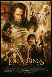 9x464 LORD OF THE RINGS: THE RETURN OF THE KING advance DS 1sh '03 Jackson, cast montage, recalled!